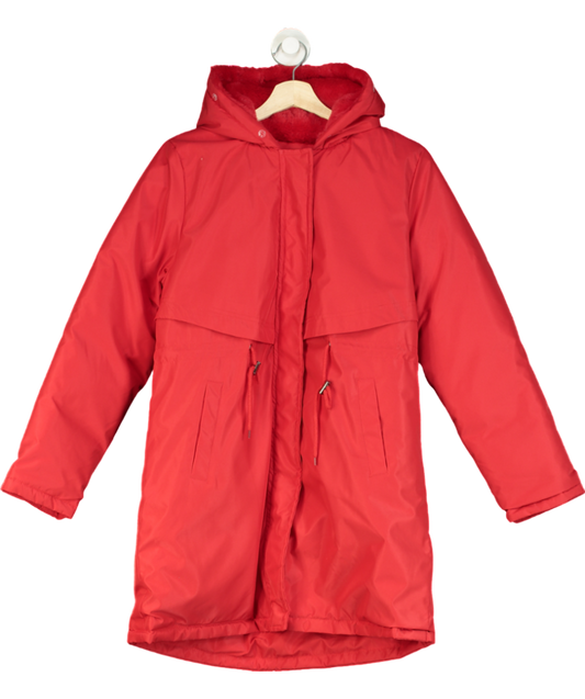 Yuwei Red Drawstring Waist Puffer Jacket UK XL