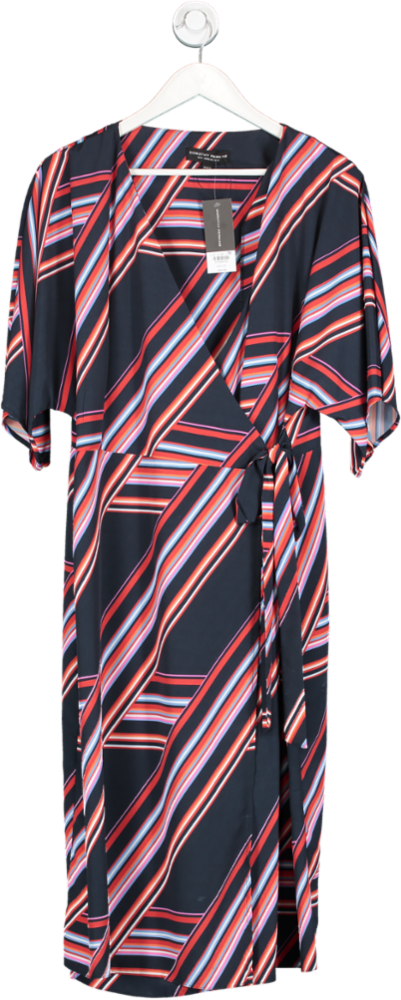 dorothy perkins Multicoloured Striped Wrap Dress UK 18