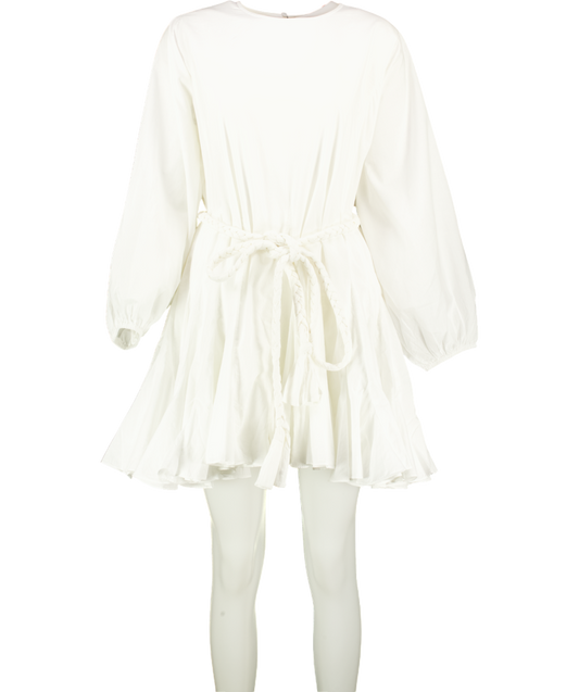 Rhode Resort White Ella Dress with braided belt UK S