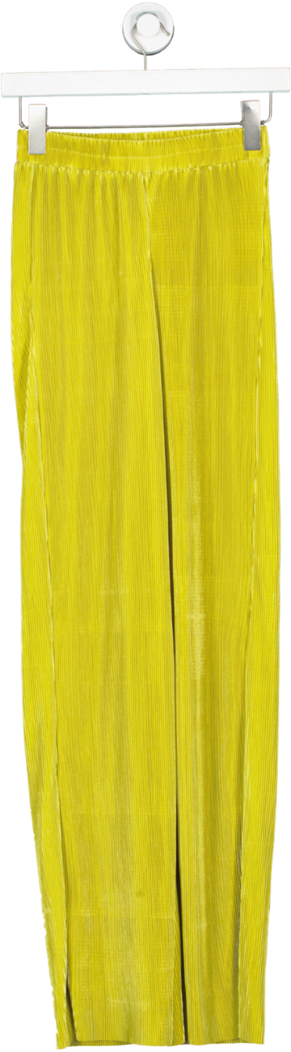 MURCI Green Plisse Wide Leg Trousers UK 6