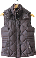 ESPRIT Chocolate Brown Down Filled Hooded Puffer Gilet UK 12