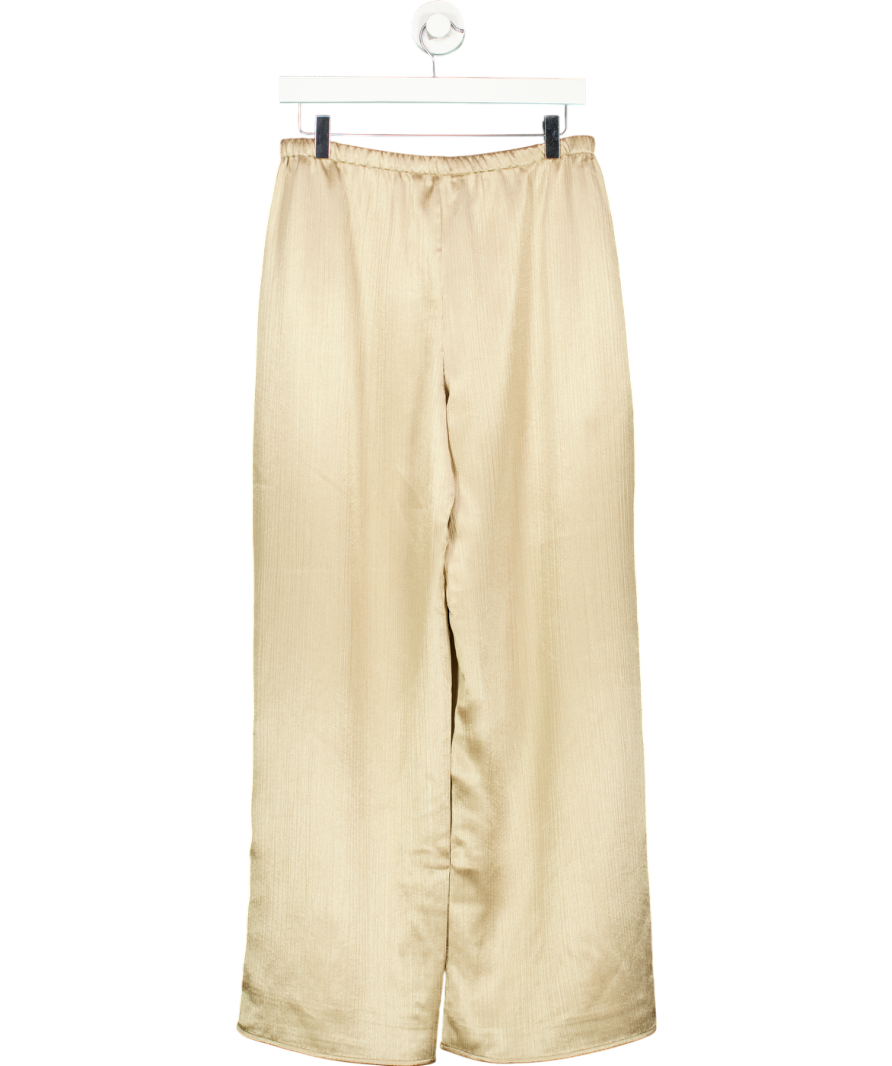 Abercrombie & Fitch Metallic Textured Satin Pull On Pant UK S
