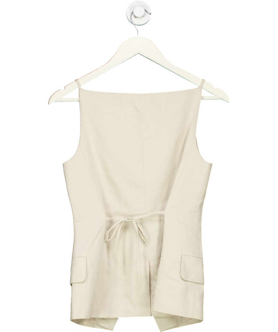 & Other Stories Beige Tailored Strappy Waistcoat UK 6