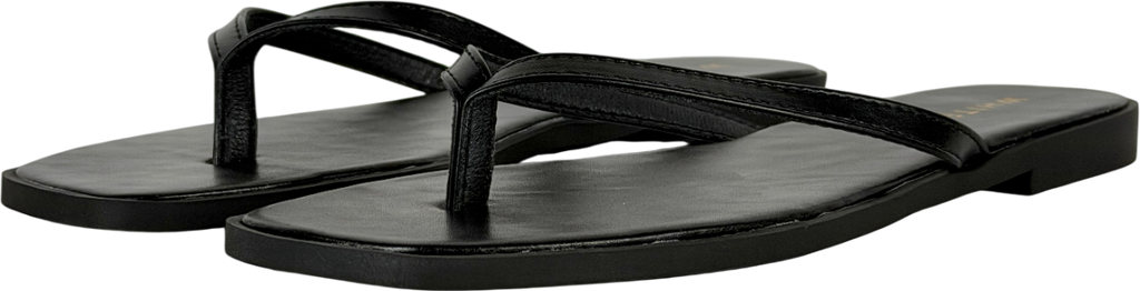 White Fox Black Breccan Thong Sandals UK 7 EU 40 👠