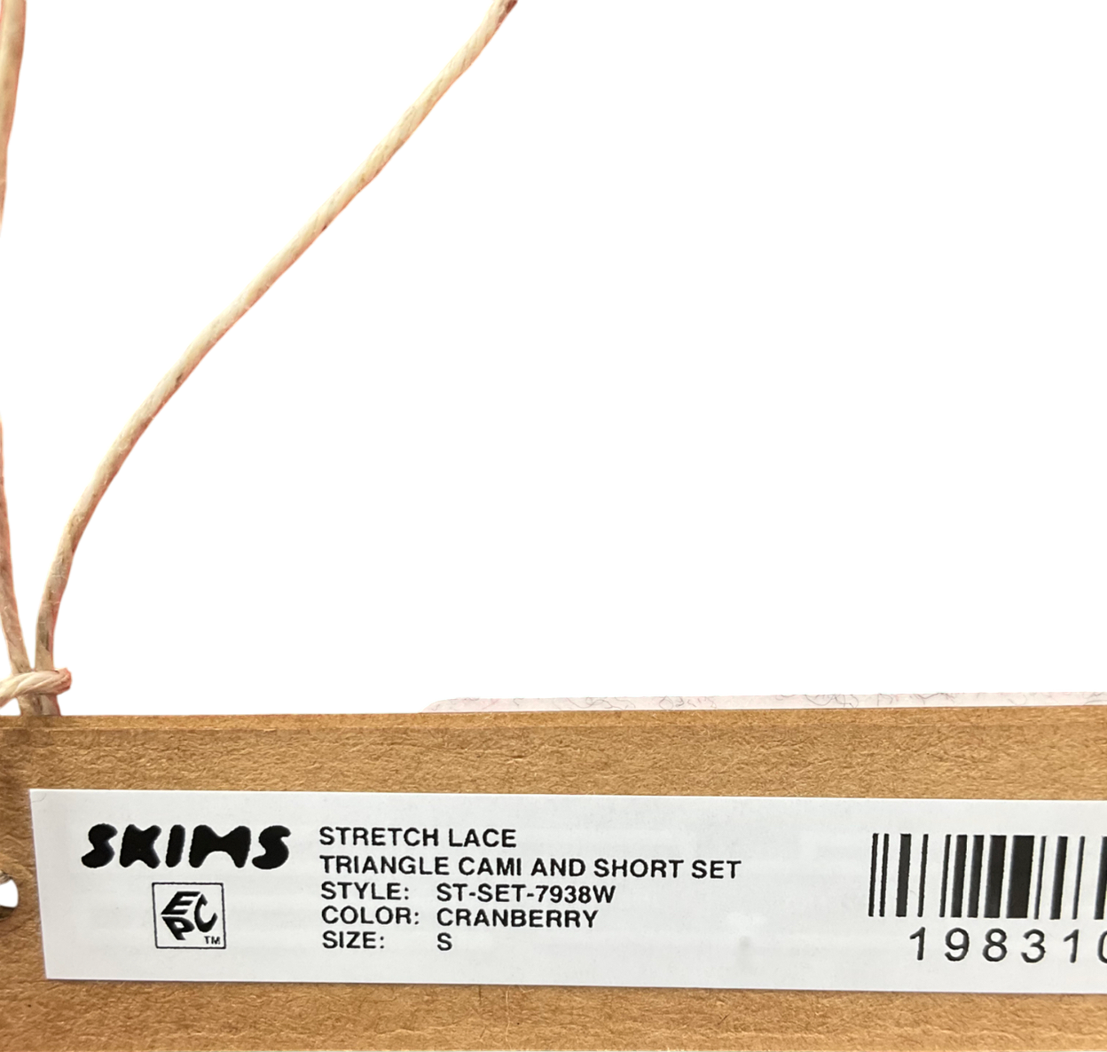 SKIMS Red Stretch Lace Cami And Short Set UK S