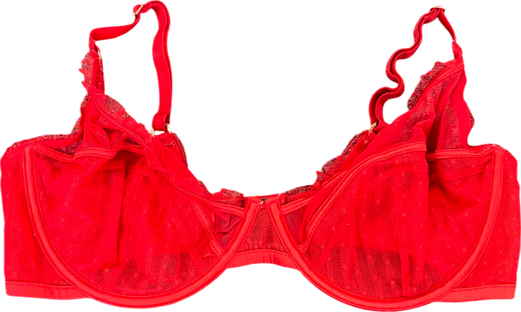 Lounge Underwear Red Tempt Balcony Bra UK 36F