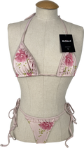 Frankies Bikinis Pink Fresh Rose Bikini Set UK XS