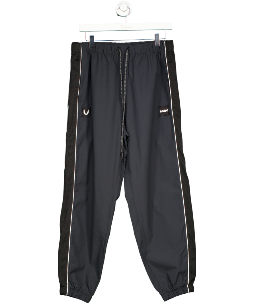 ASRV Black Ripstop Oversize Track Pants UK L