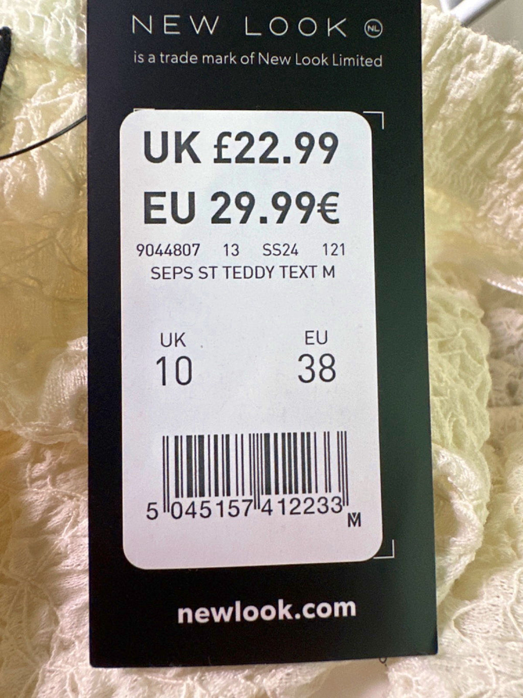 New Look Cream Teddy Textured Skirt UK 10