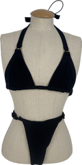 Monday Swimwear Black Morocco Bikini Set UK S