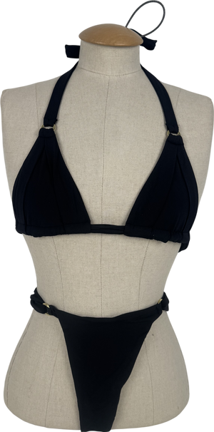 Monday Swimwear Black Morocco Bikini Set UK S