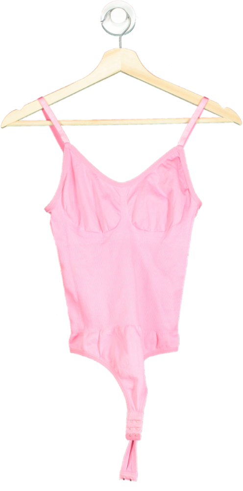 Pink Ribbed Bodysuit UK S