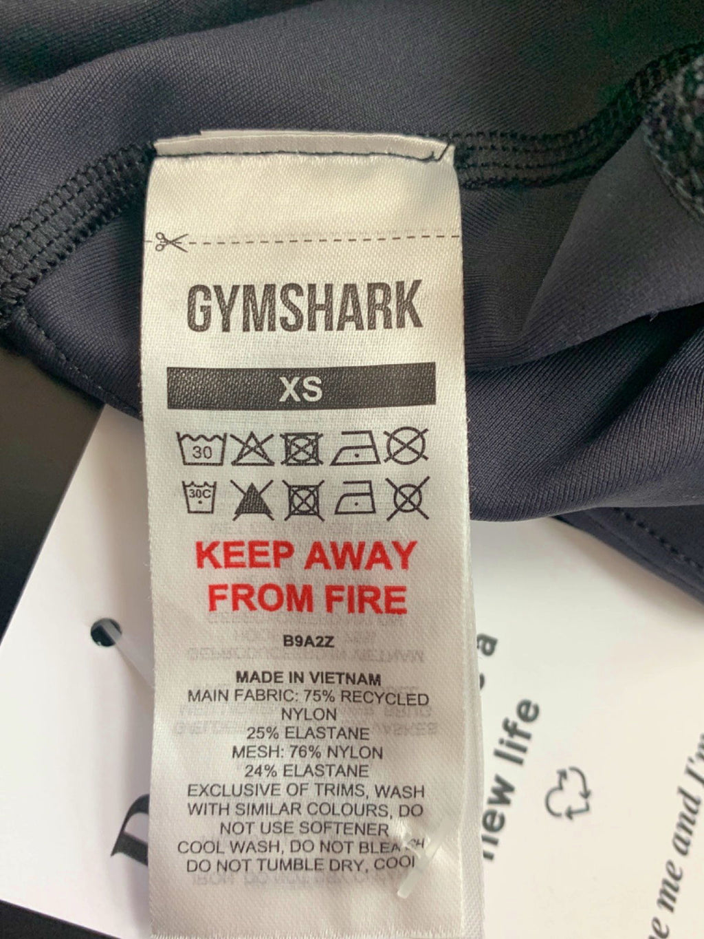 Gymshark Black Leggings UK XS