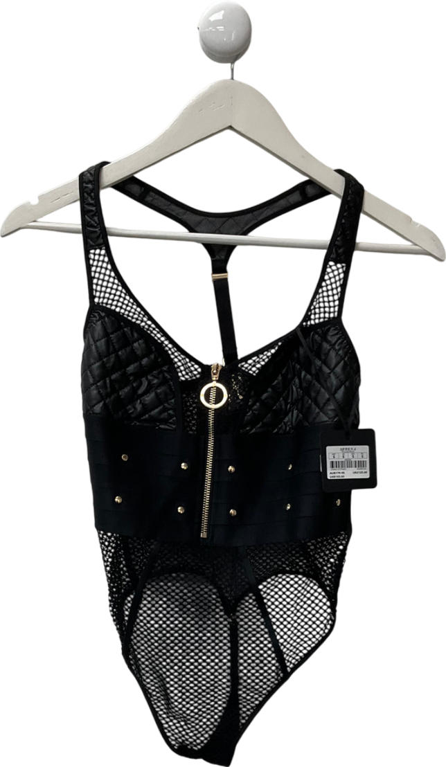 honey birdette Serena Black Bodysuit UK S