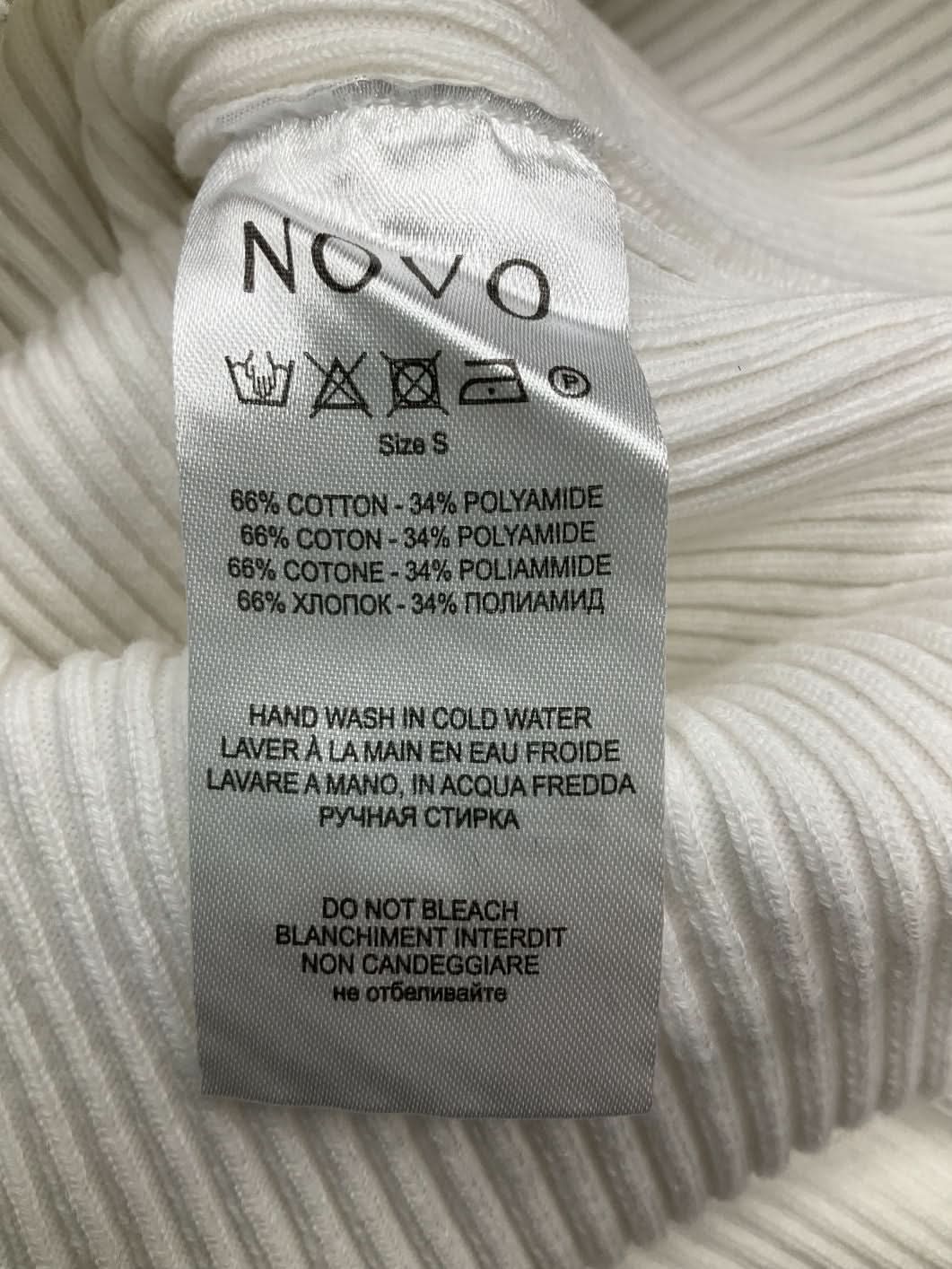 Novo White Midweight Cotton Tank Top UK S