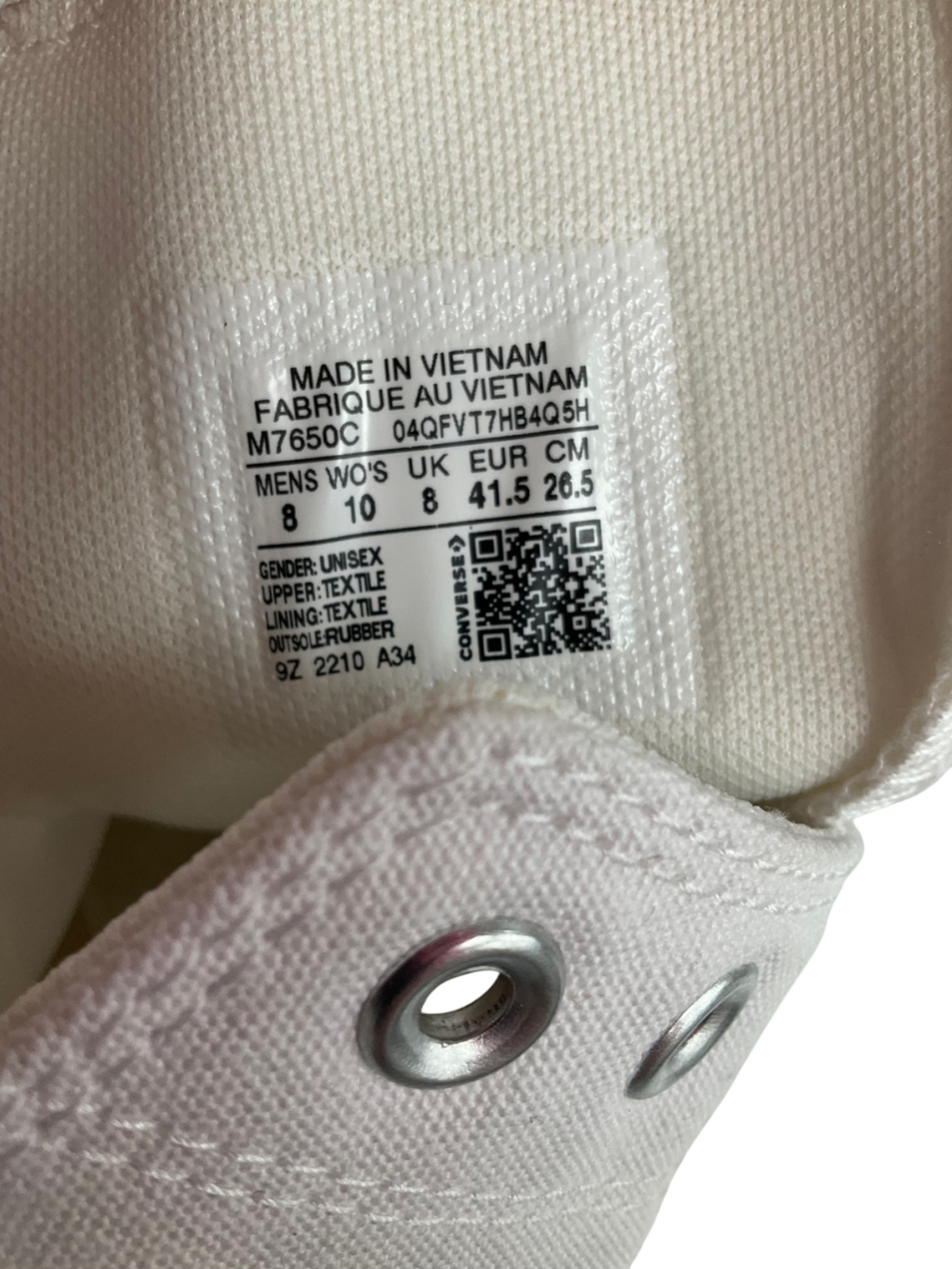 Converse White All Star Hi Trainers UK 8 EU 42 👞