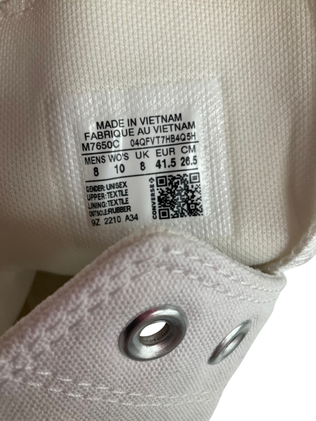 Converse White All Star Hi Trainers UK 8 EU 42 👞