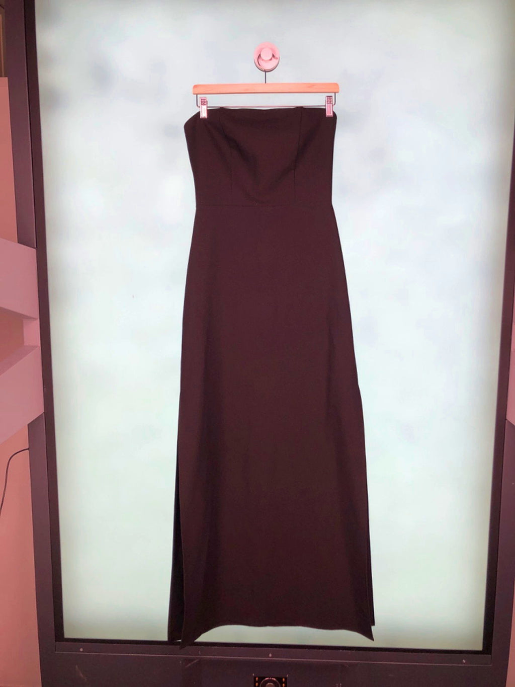 Black Strapless Maxi Dress L