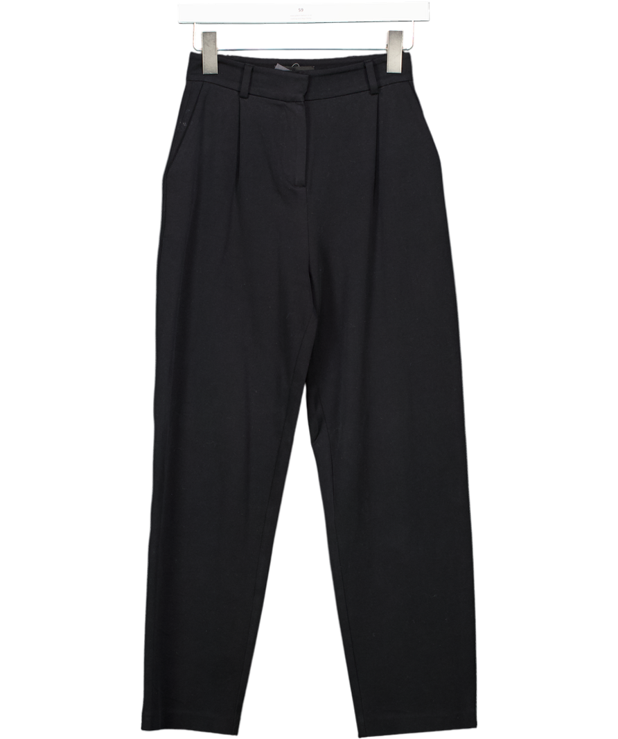 NOVO Black Tailored Tapered Trousers UK 6