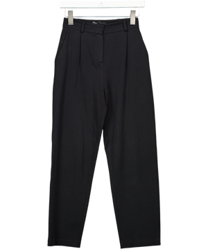 NOVO Black Tailored Tapered Trousers UK 6