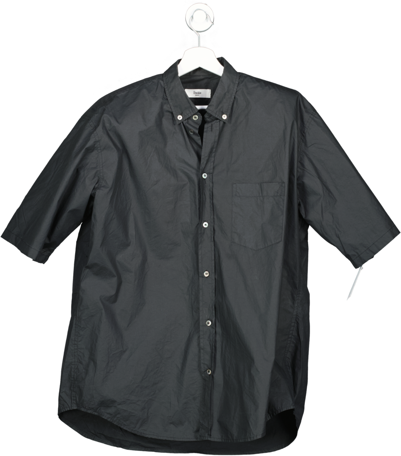 FRANKIE SHOP Black Oversize Belted Shirt UK M