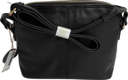 Accessorize Leather Woven Cross-body Bag Black