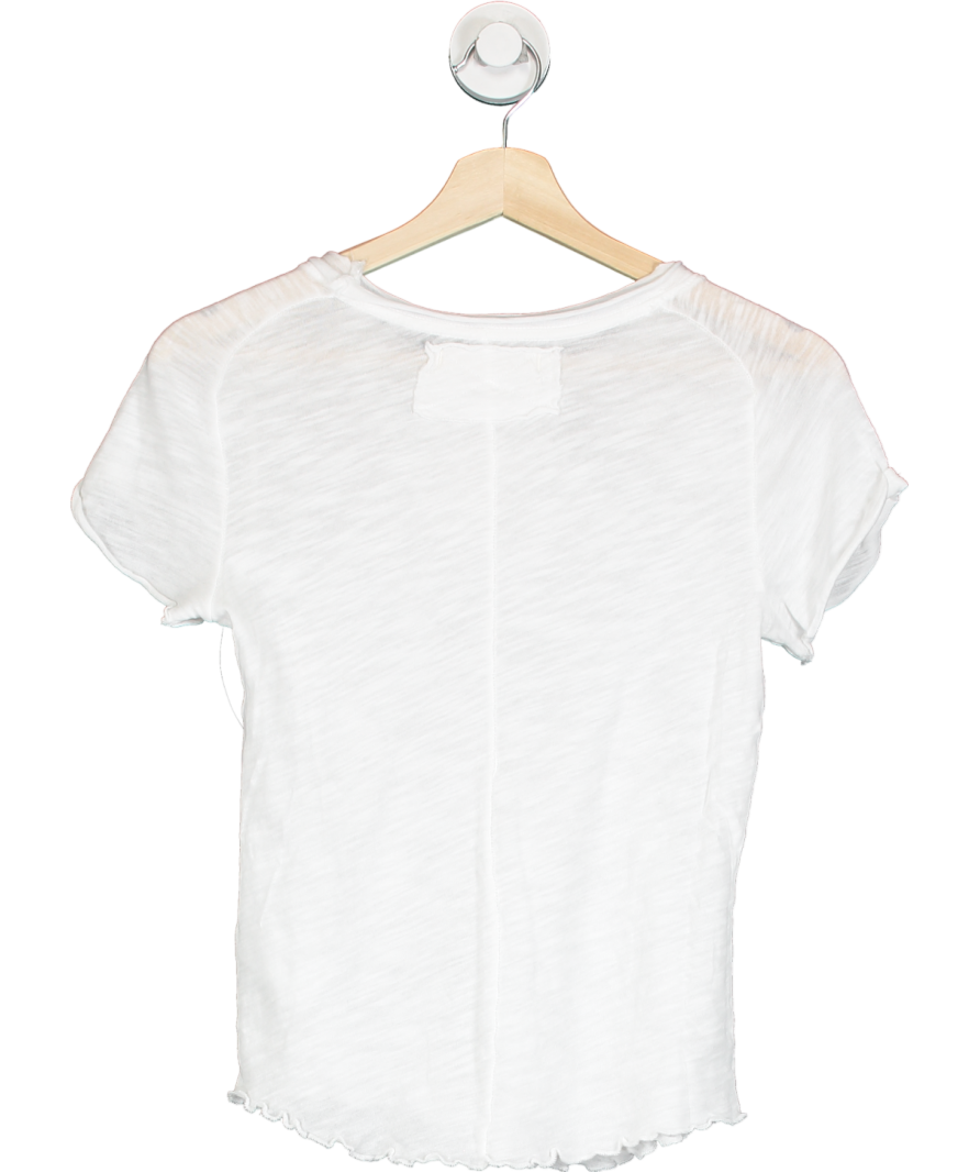 Free People White We The Free Be My Baby Tee UK S