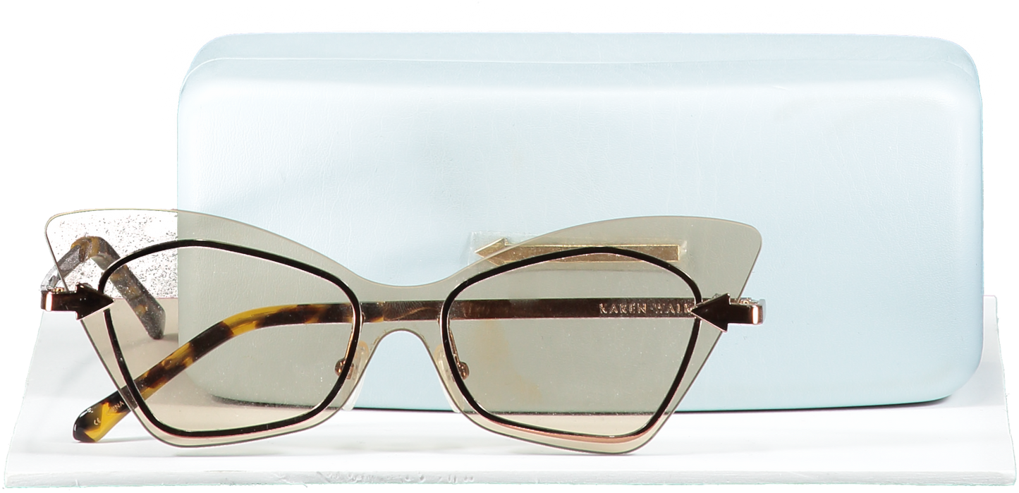 Karen Walker Brown Mrs Brill Sunglasses  in case