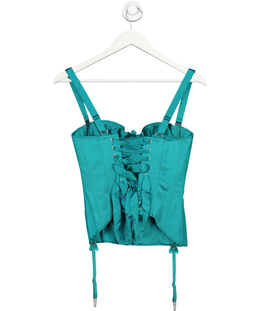 scarlett gasque Green The Enchanted Teal Corset UK S
