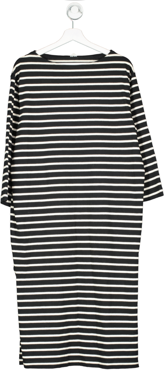 Arket Black Striped Jersey Dress UK XS