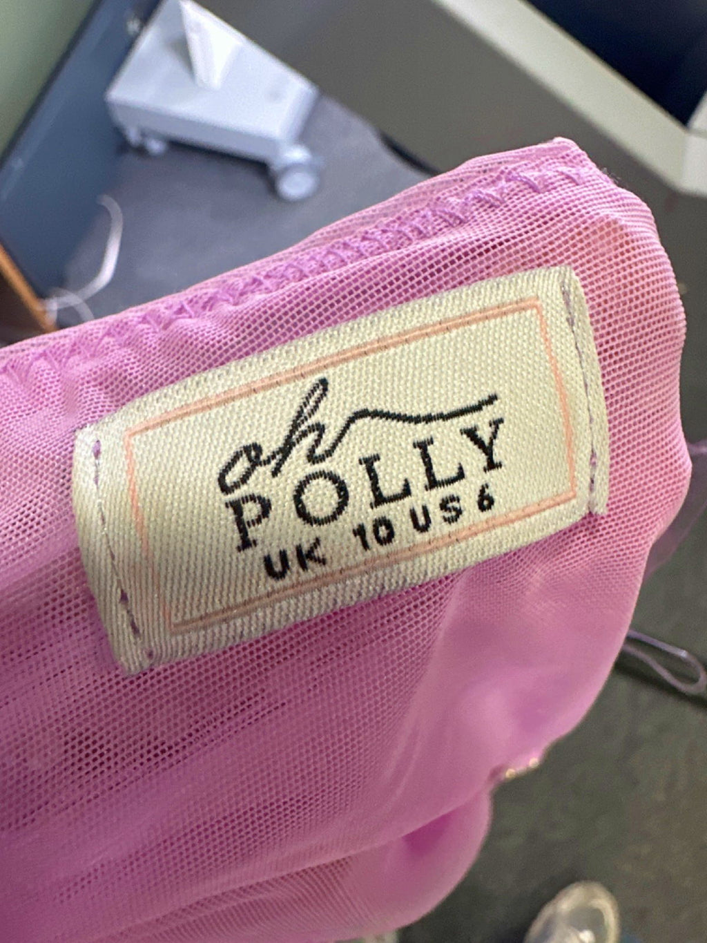 Oh Polly Pink Sequin One Shoulder Mini Dress UK 10