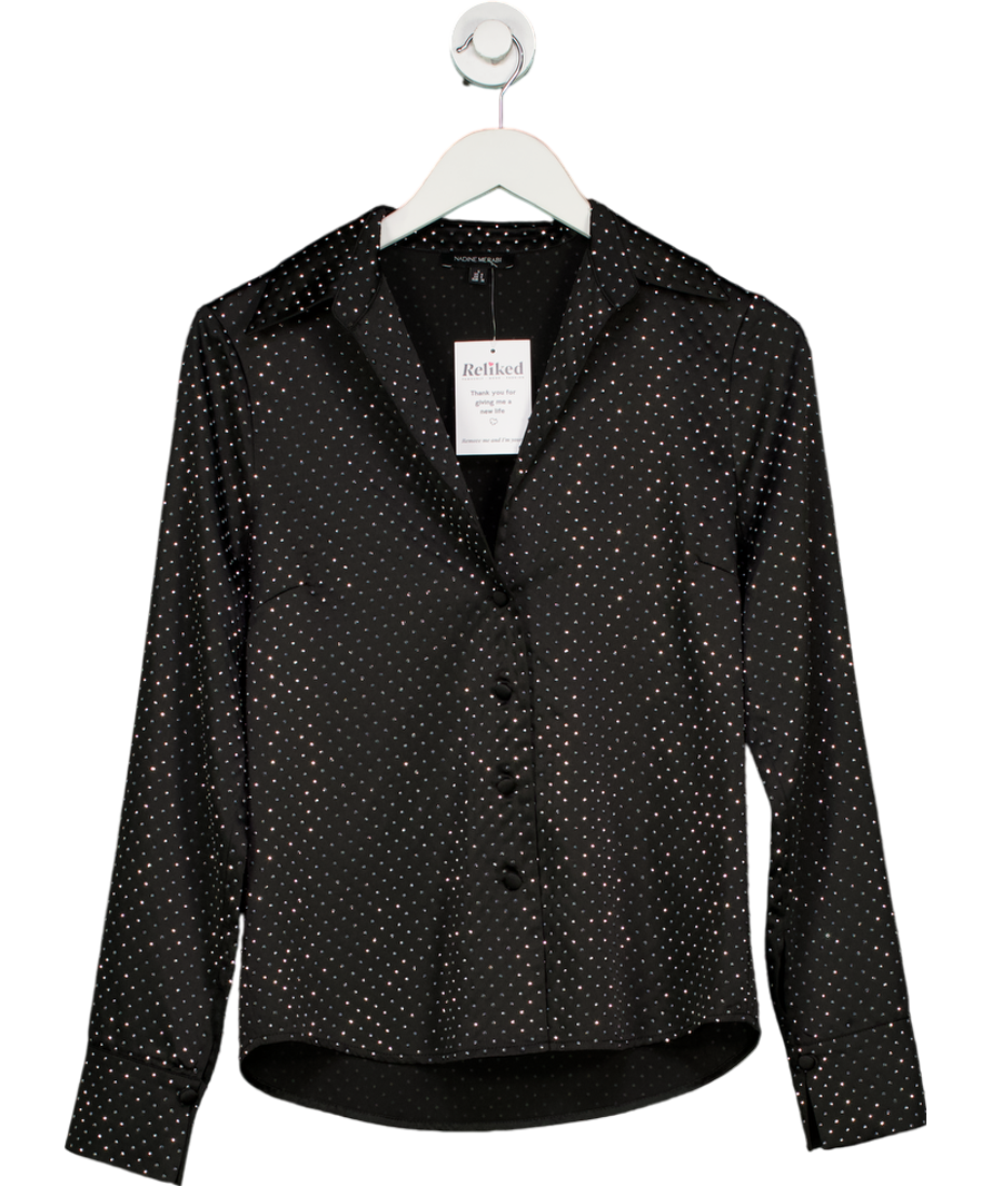 Nadine Merabi Black Kira Shirt UK S