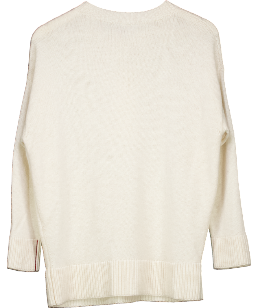 Liviana Conti White Cashmere Blend Sweater UK M