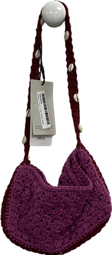 MANGO Purple Crochet Bag