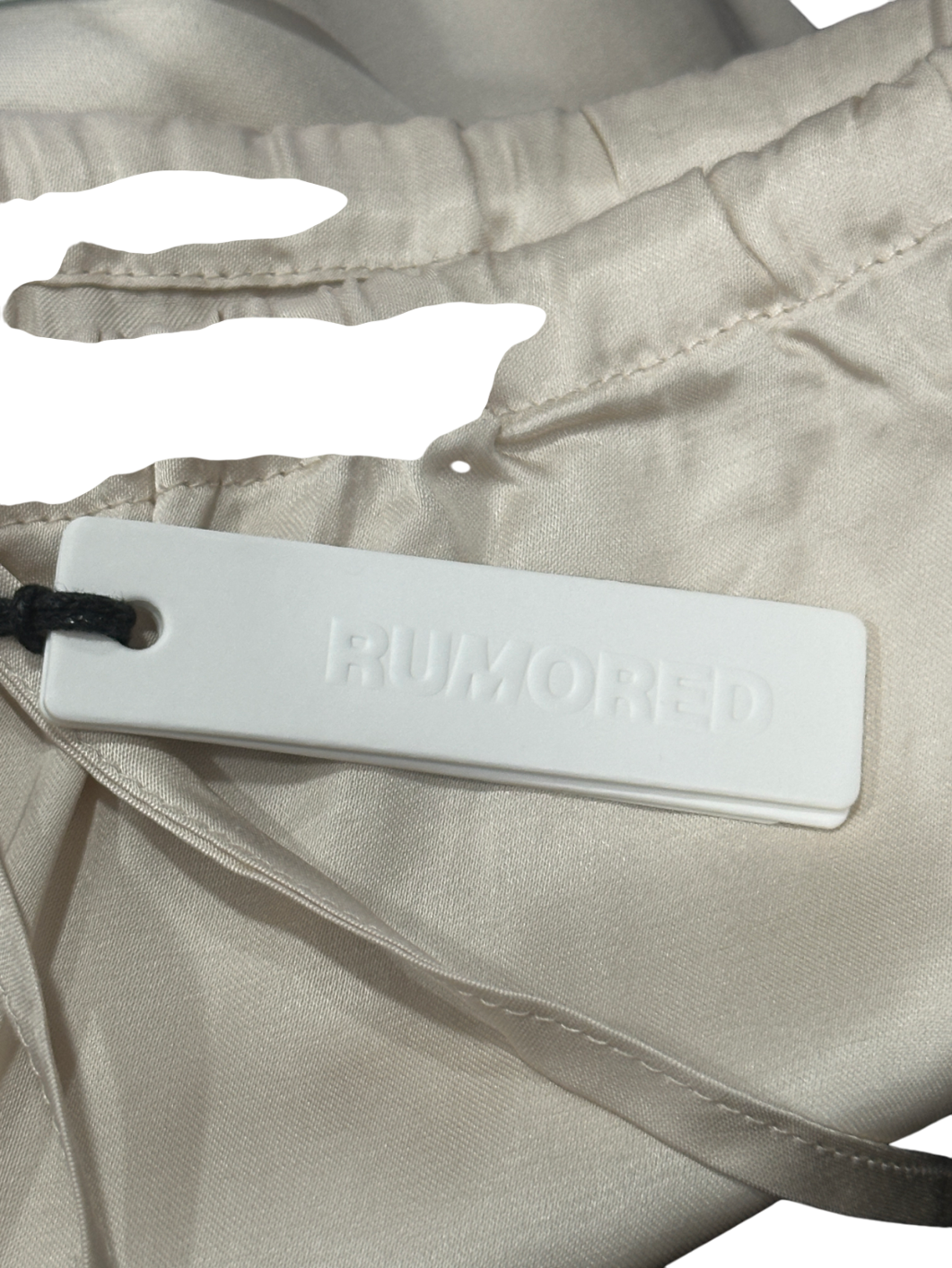 Rumored Beige Easy Drawstring Pant UK S