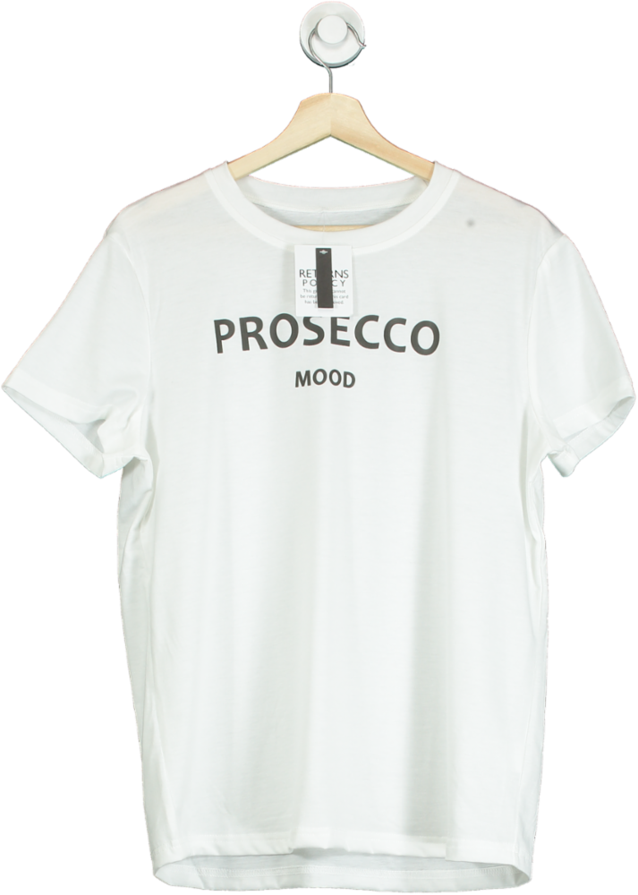 "Prosecco Mood" White slogan T-Shirt UK XXL