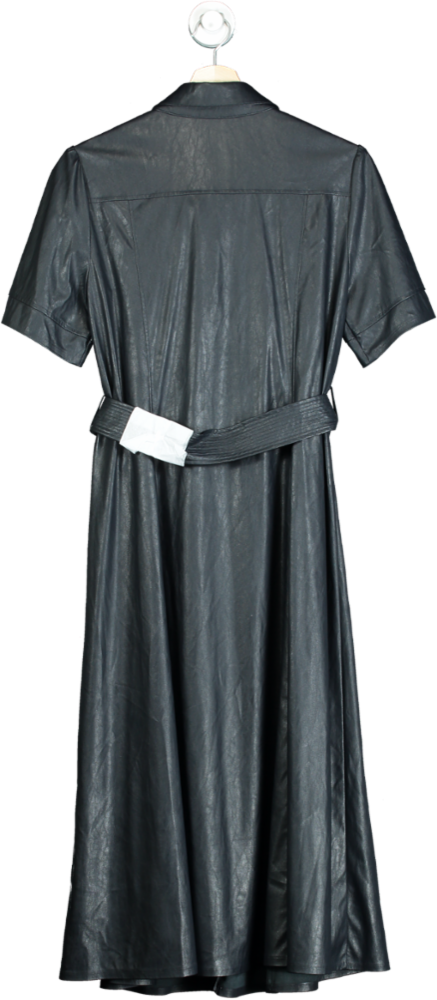 River Island Navy Somewhere To Go Leather Look Dress UK 10