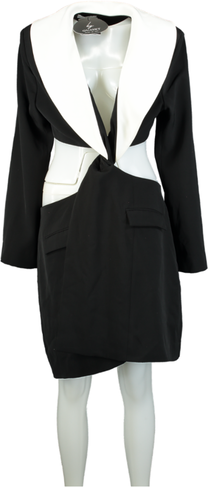 Quaint Black/White Blazer Dress L