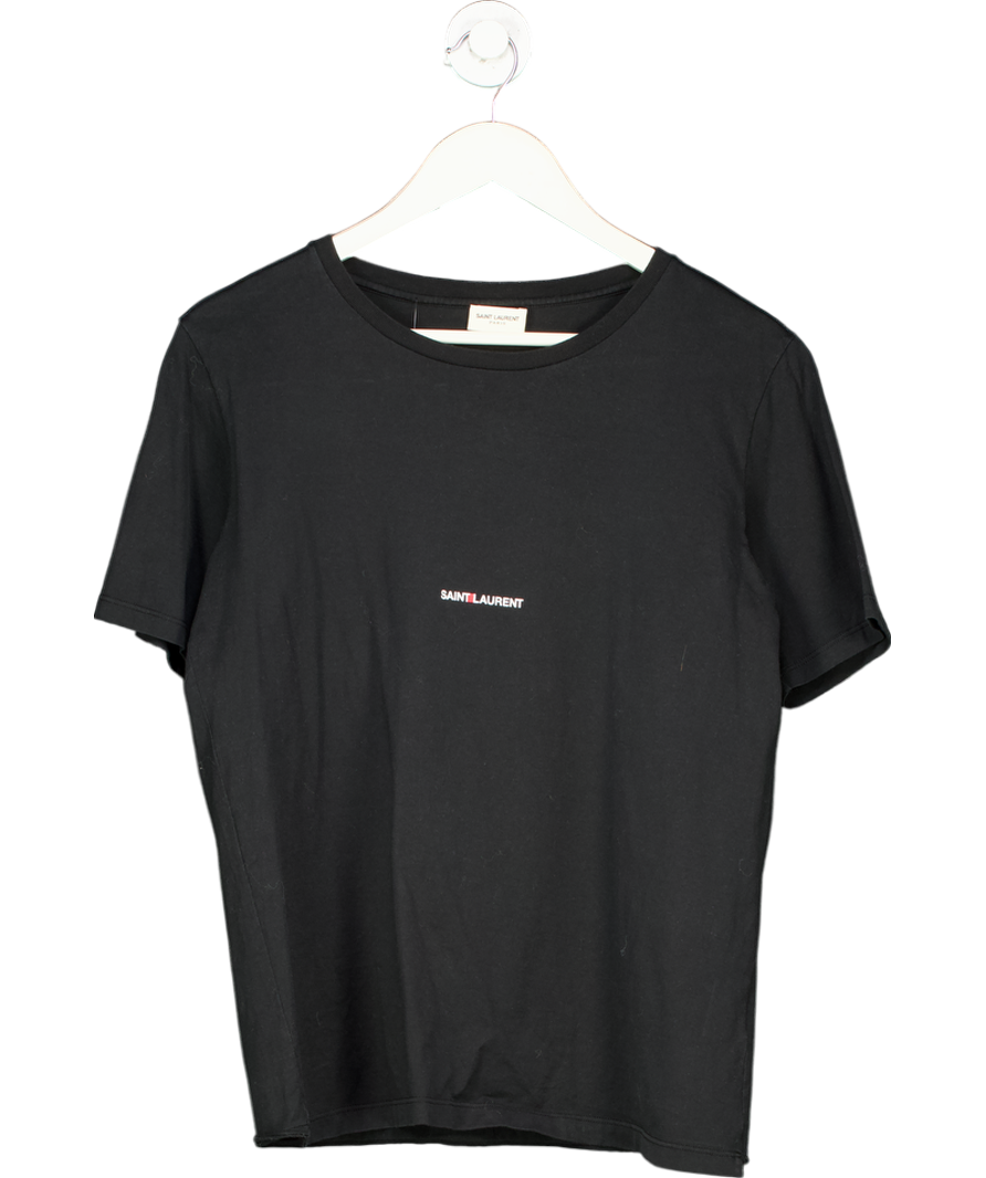 Saint Laurent Black Logo T Shirt UK M