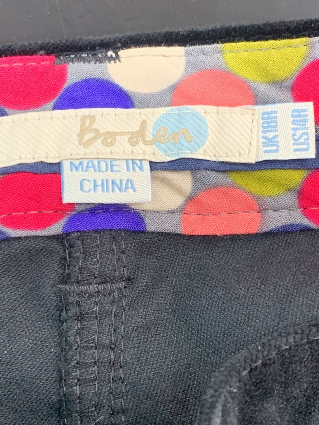 Boden Black Velvet Trousers UK 18 R