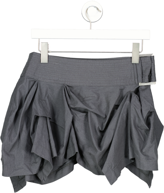 Jaded London Grey Nyla Asymmetric Tucked Mini Skirt UK 6