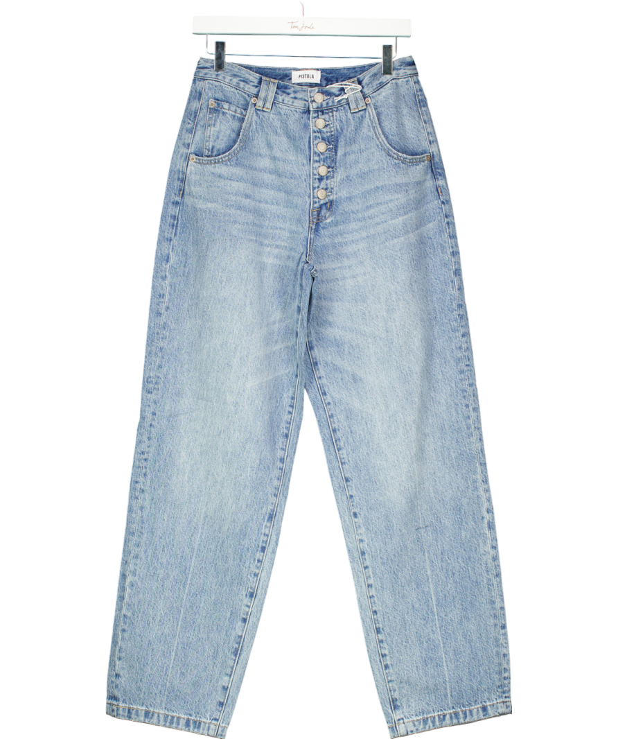 Pistola Blue Ezra High Rise Relaxed Tapered Jeans W27