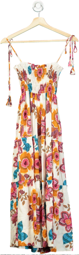 MISA Multicoloured Floral Print Maxi Dress UK XS