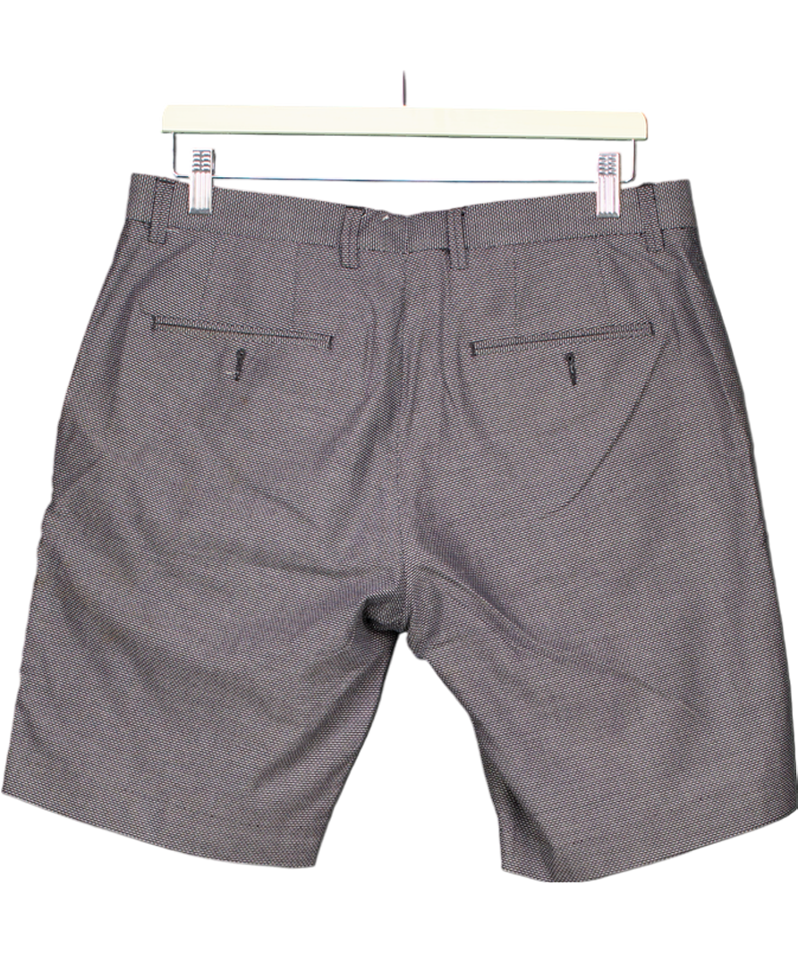 REISS Black And White Adjuster Shorts W32