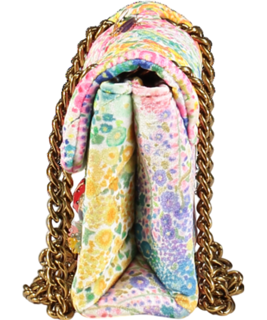 Kurt Geiger Multicoloured Floral Couture Mini Kensington Bag