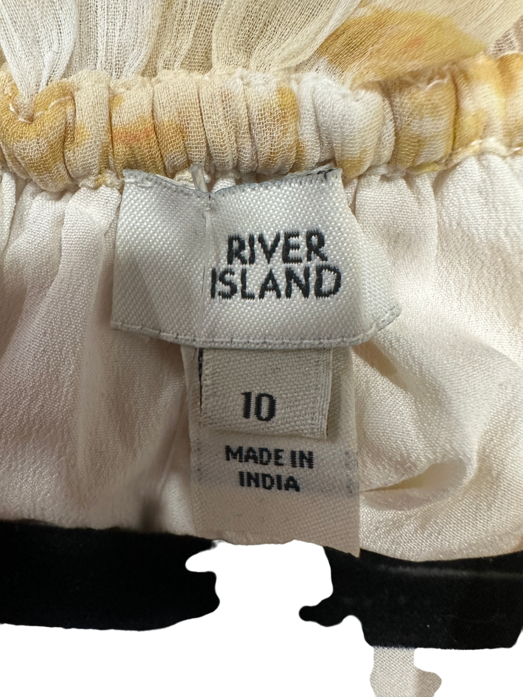 River Island Yellow Floral Maxi Dress UK 10