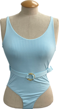 Melissa Odabash Blue St Tropez Sky Ribbed UK 8