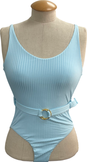 Melissa Odabash Blue St Tropez Sky Ribbed UK 8