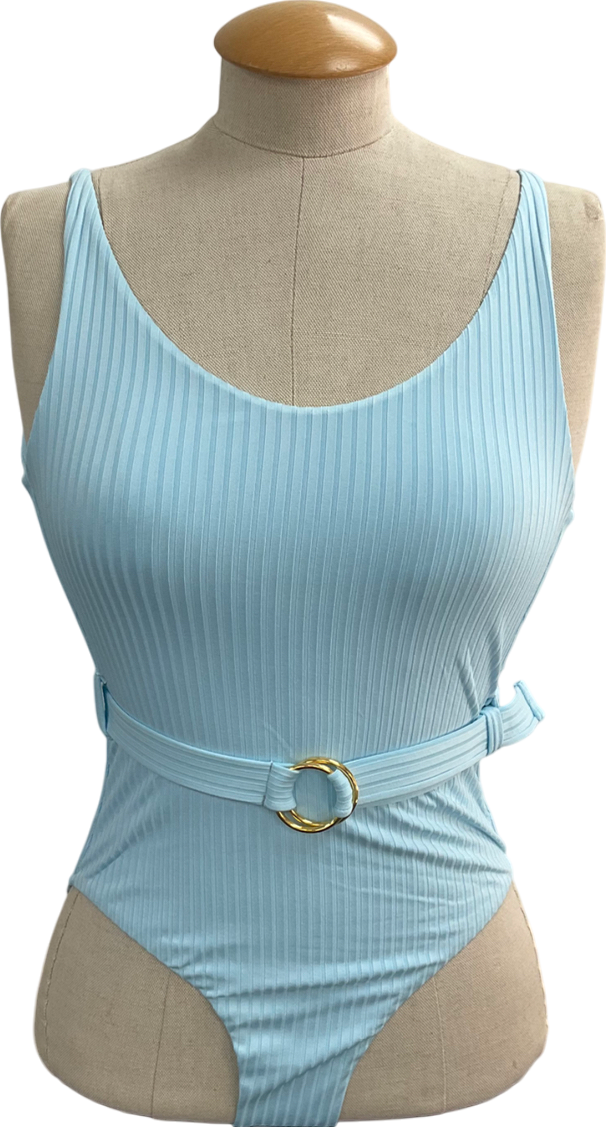 Melissa Odabash Blue St Tropez Sky Ribbed UK 8