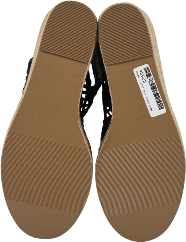 Next Black Wedge Sandal UK 8 EU 41 👠